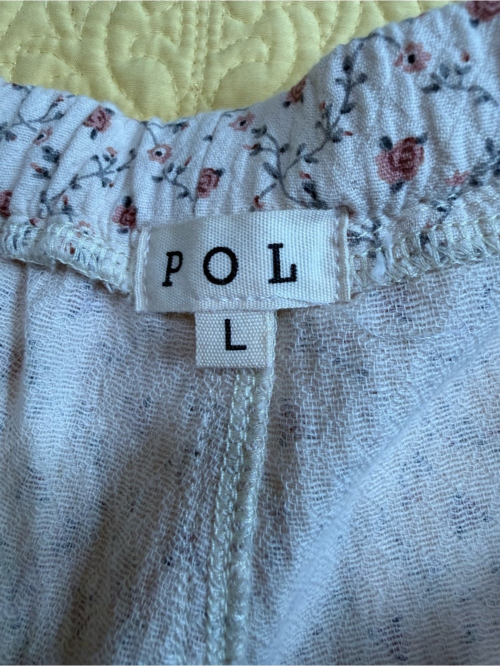 H014 New POL L 17-21 Cream Culotte Pants with Pink Patch Pockets - Picture 12 of 13